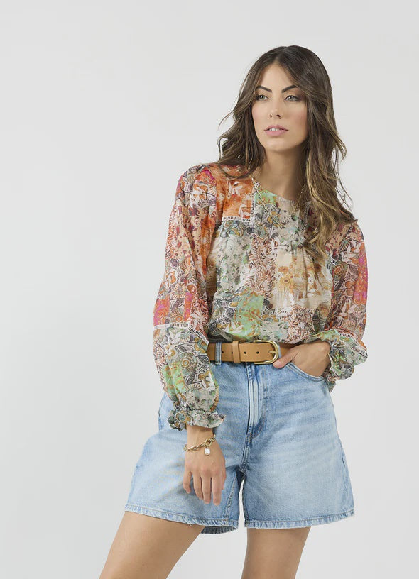 Opulence™ | Patch Print Blouse